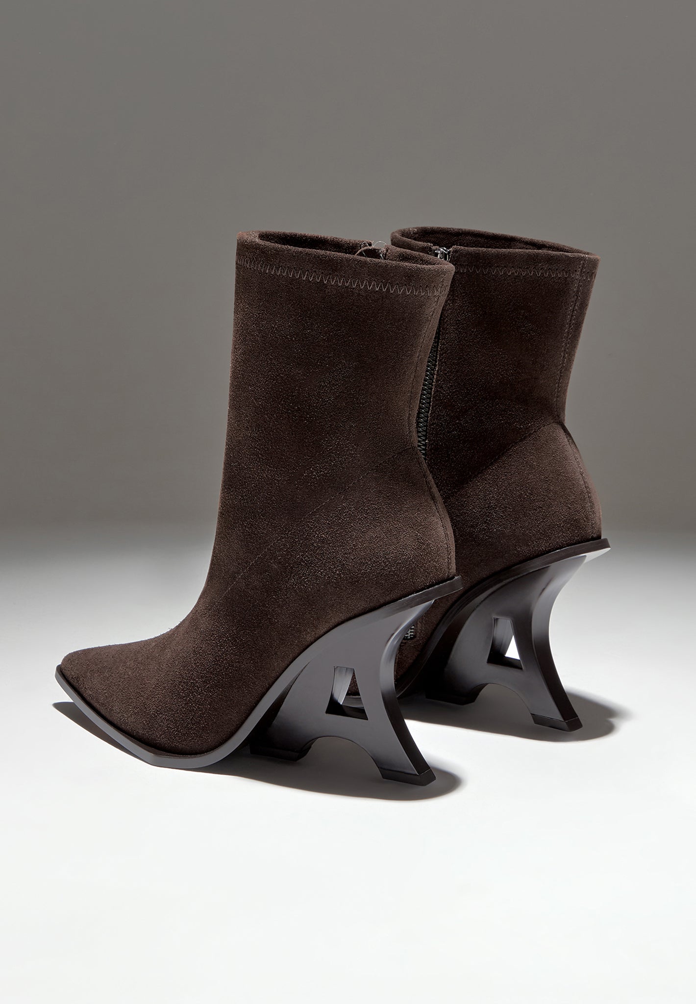 L'Eiffel Heeled Suede Boot - Espresso