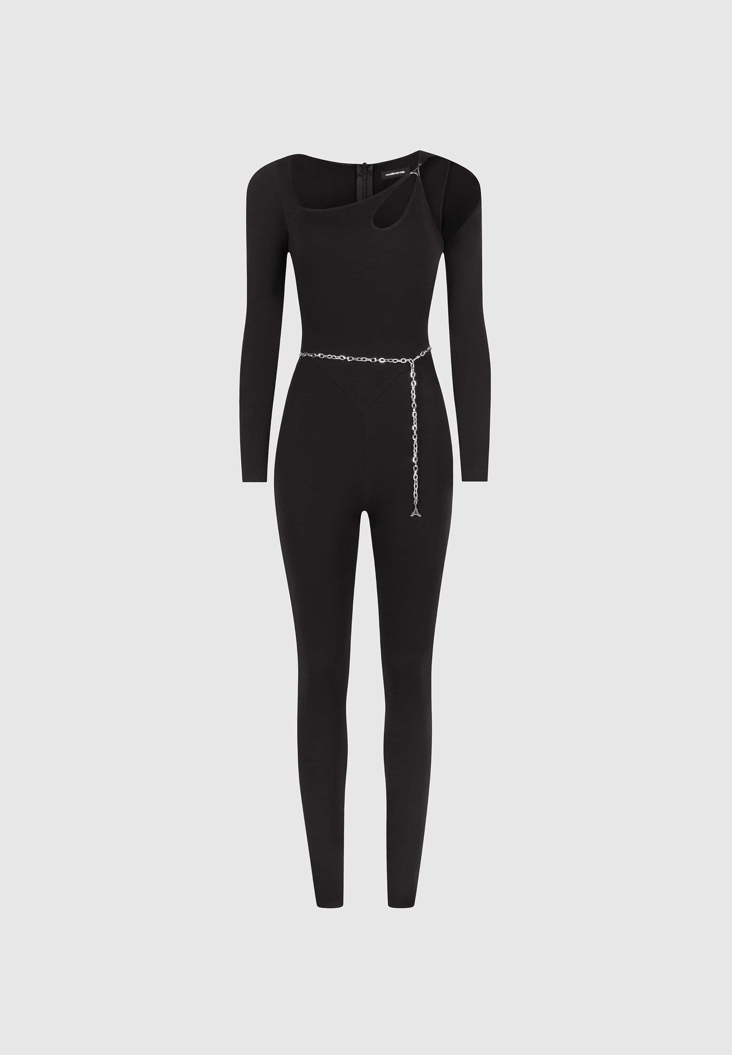 Eiffel Chain Detail Jumpsuit - Black